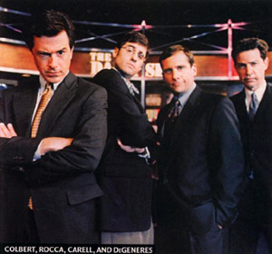 Colbert, Rocca, Carell, and Degeneres